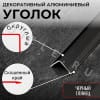 Алюминиевый анодированный декоративный уголок ПН 20х20мм черный/глянец длина 2,7 м. фото 3 &mdash; DIELE