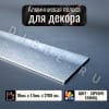 Алюминиевая полоса декоративный молдинг 10х1,5 мм серебро/глянец длина 2,7м. фото 1 &mdash; DIELE