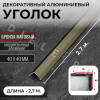 Алюминиевый анодированный декоративный уголок ПН 40х40мм бронза/мат длина 2,7 м. фото 1 &mdash; DIELE