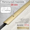 Порог алюминиевый напольный с отверстиями ПО-20мм золото/мат 2,7м. фото 1 &mdash; DIELE