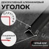 Алюминиевый анодированный декоративный уголок ПН 25х25мм черный муар длина 2,7 м. фото 3 &mdash; DIELE
